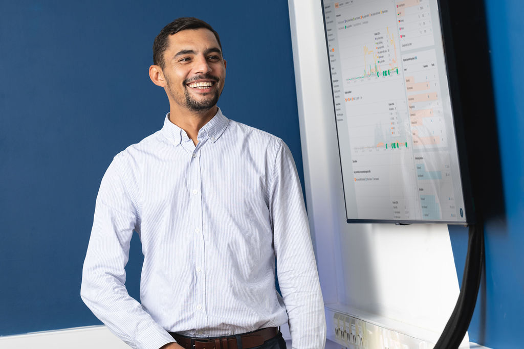 Digital marketing professional analysing data